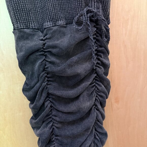 Urban Outfitters Out From Under ruched halter mini dress black womens XS - Picture 2 of 5